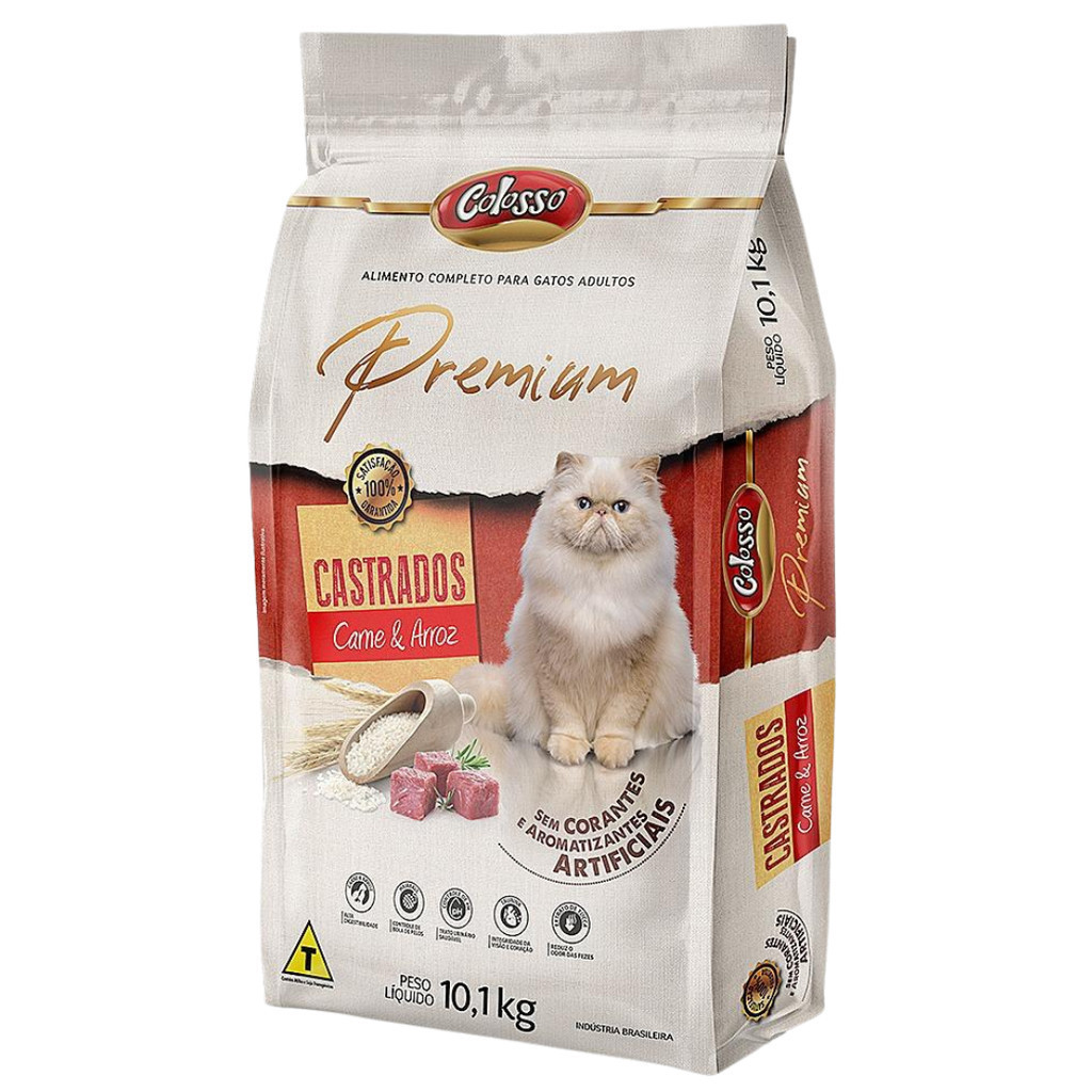 Ração Gato Super Premium Gato Castrado 10 Kg Carne Envio Rápido