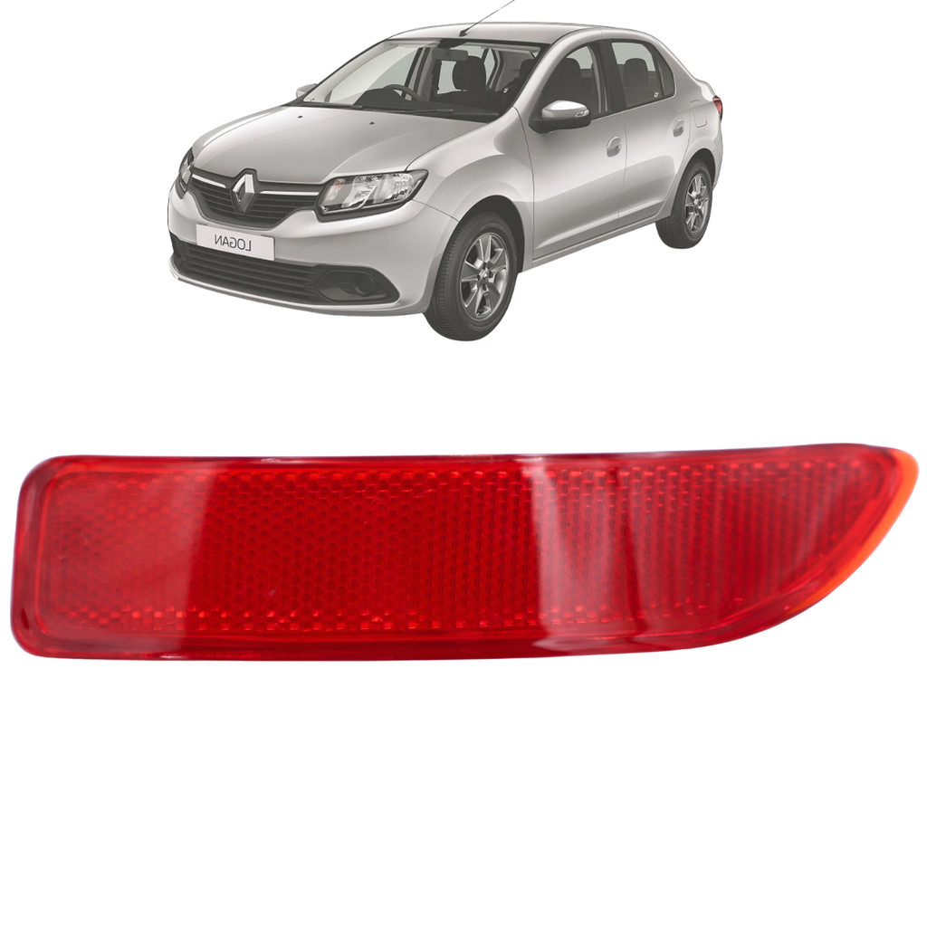 Refletor Olho De Gato do parachoque Traseiro Renault Logan 2011 2012 2013 2014