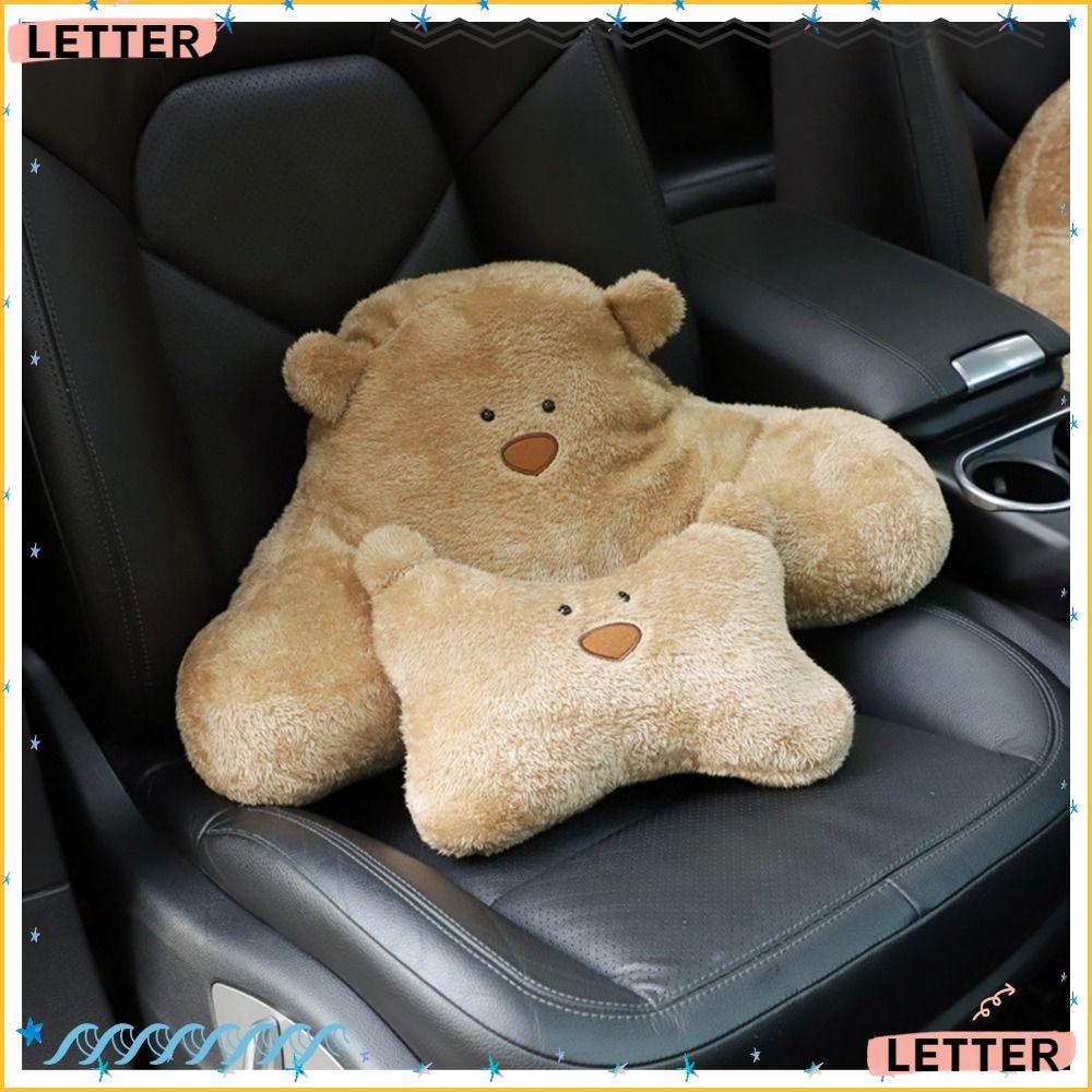 Carta Encosto De Assento De Carro , Brinquedos De Pelúcia Suprimentos Travesseiro De Cabeça , Urso Bonito Decoração Aces