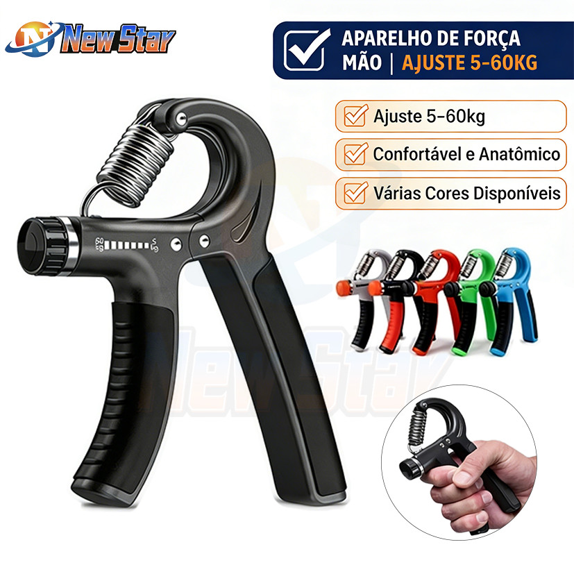 New Star Hand Grip Flexor De Punho Com Mola Ajustável Antebraço Mãos