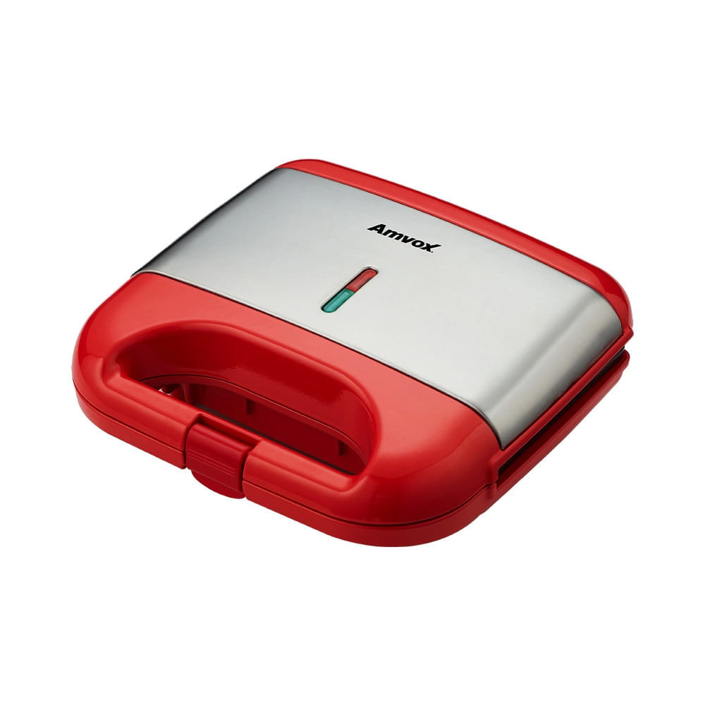 Grill e Sanduicheira Elétrica Amvox AMS 500 Red - 750W 220V em Oferta na Shopee