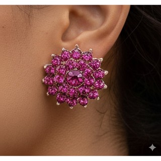 Brinco Feminino Cravejado de Strass em Oferta na Shopee