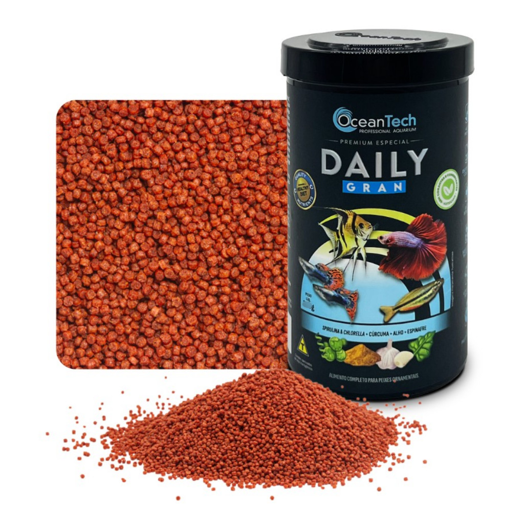 Ração Ocean Tech Daily Gran 25g - Para Peixes Ornamentais