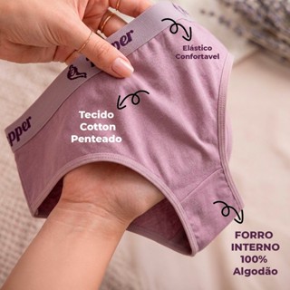 Kit Com 10 Calcinhas Lisas Conforto Exposto Algodão 8% - PEPPER LINGERIE em Oferta na Shopee