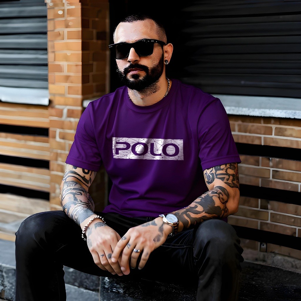 Camiseta Masculina Polo Estampada Street Camisa Moda 100% Algodão camisa
