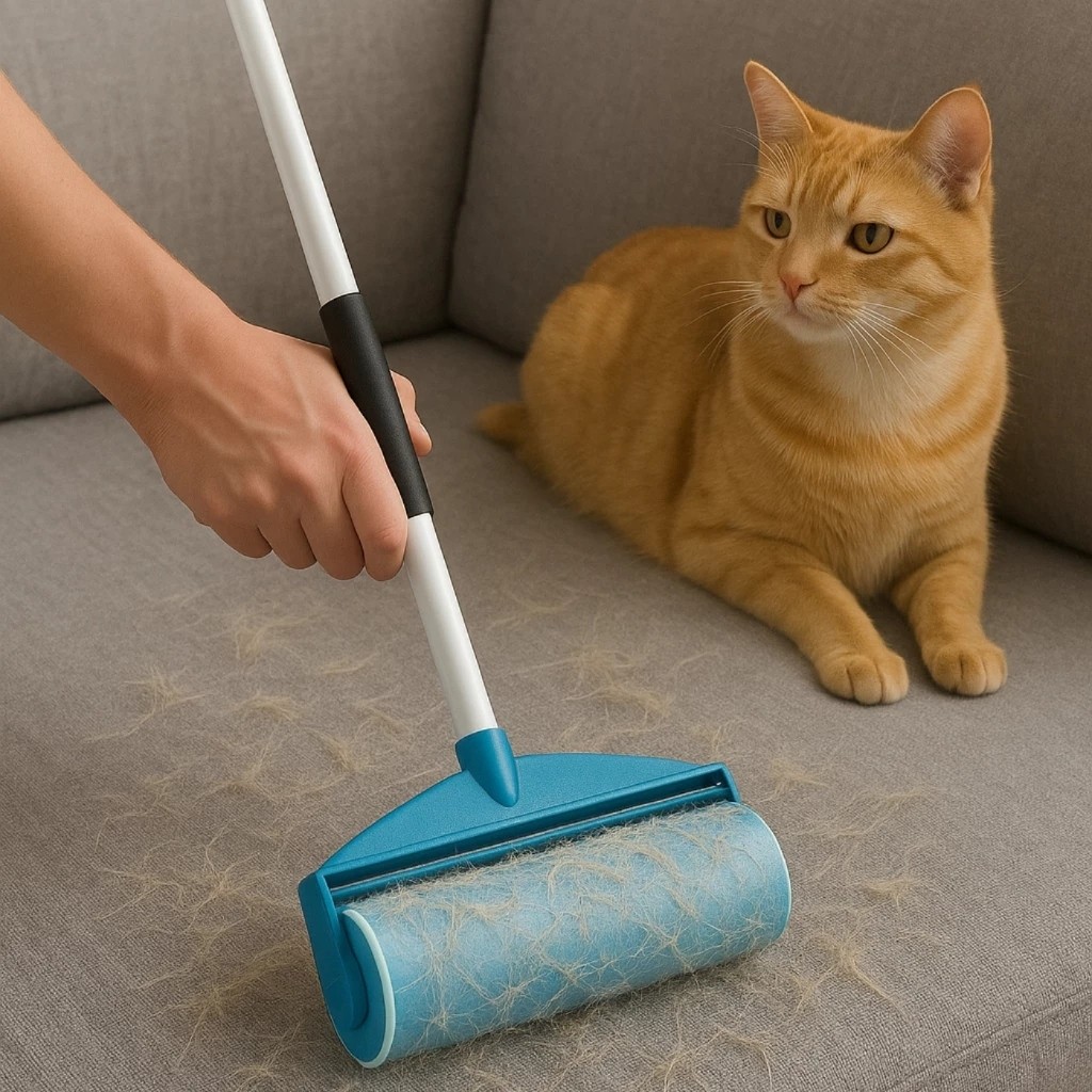 Rolo Tira Pelos Lavável Roupas Sofá Estofado Cabelo Pet Limpeza Pelagem Achadinhos