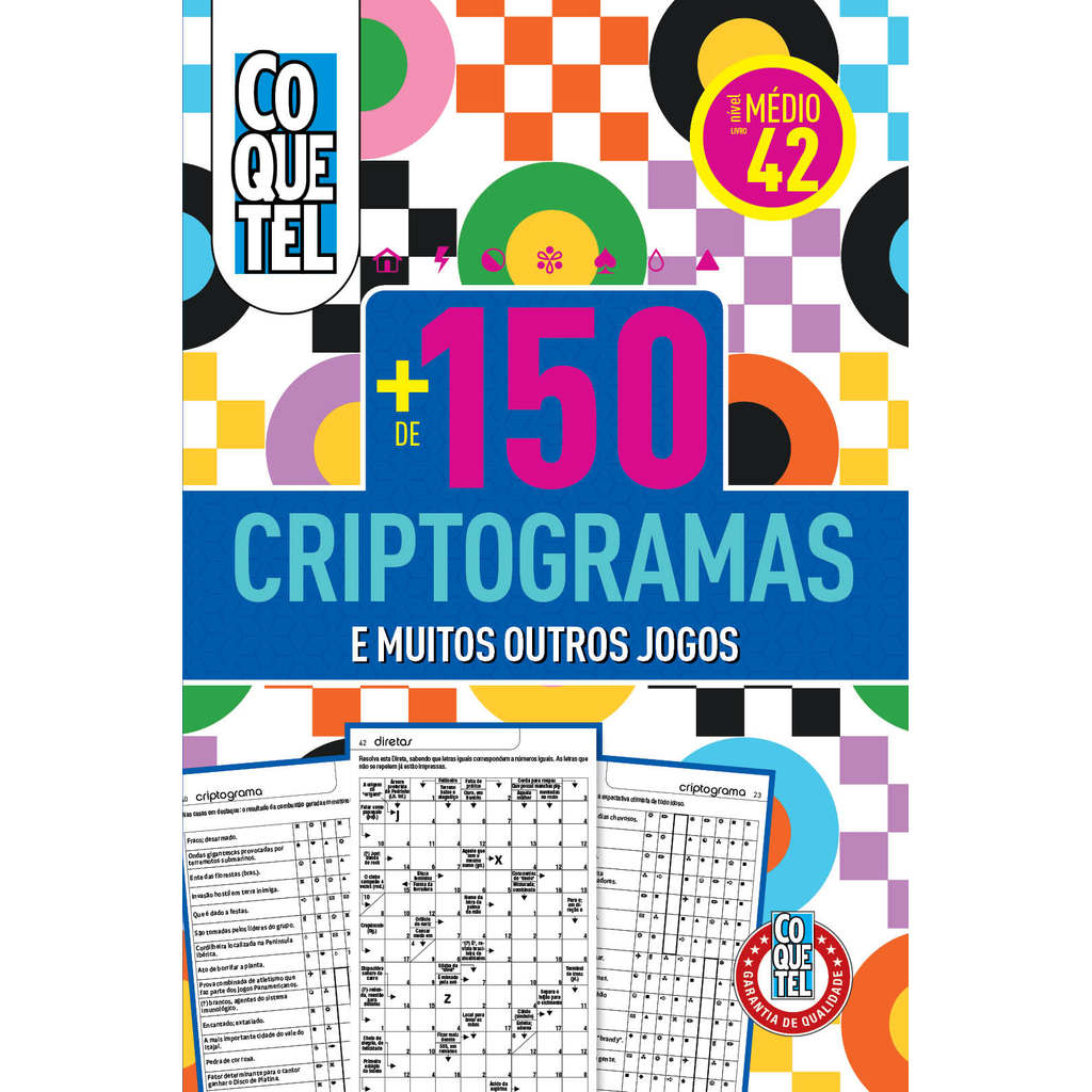 Livro Coquetel Mais de 150 Criptogramas 42 S/P
