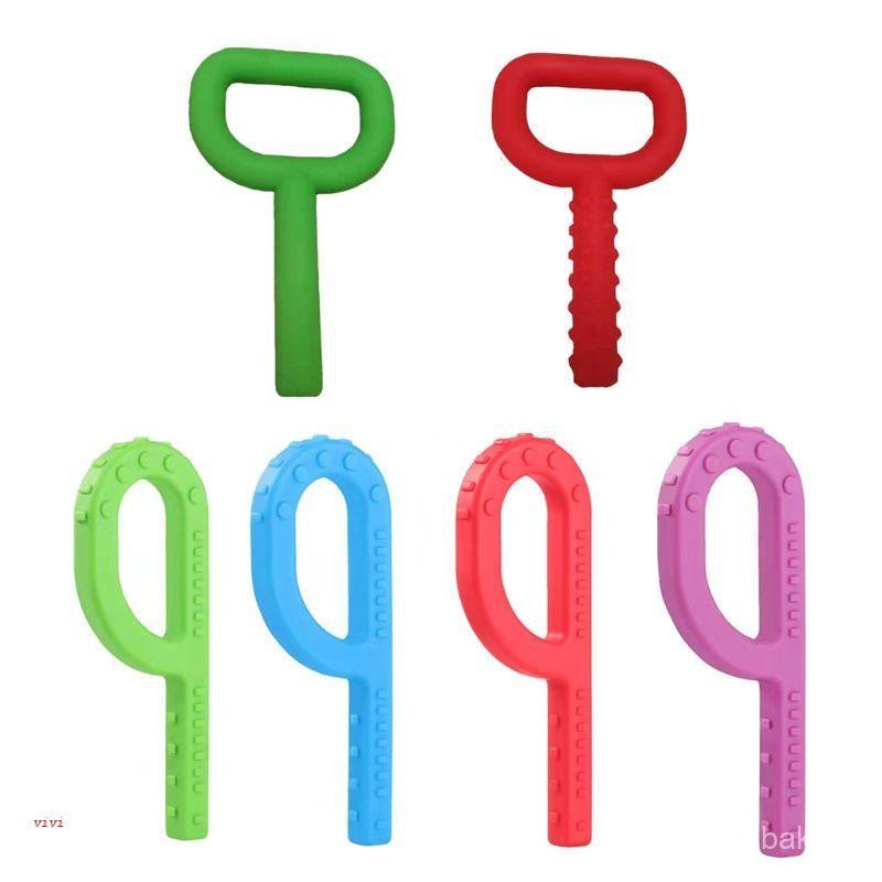vivi Brinquedo Mastigar Sensorial Para Morder Forma Mordedor Silicone Infantil Autismo Macio Liso