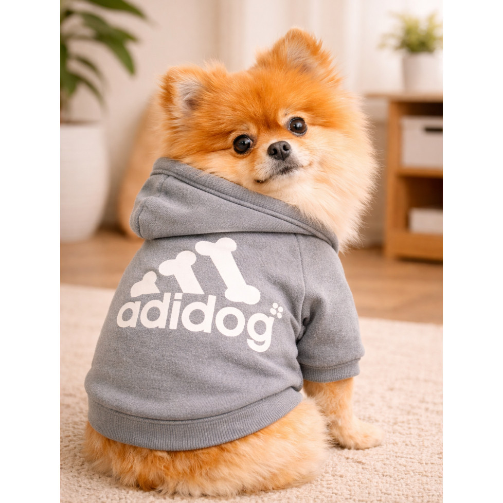 Moletom para Cachorro c/ Capuz Roupinha Pet Touca Adidog