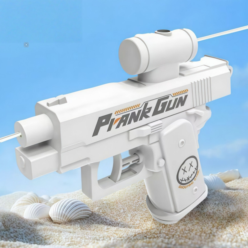 Pistola de Água Maluca – Pegadinha Dupla Direção, Azul e Branca arminha de agua de mentira
