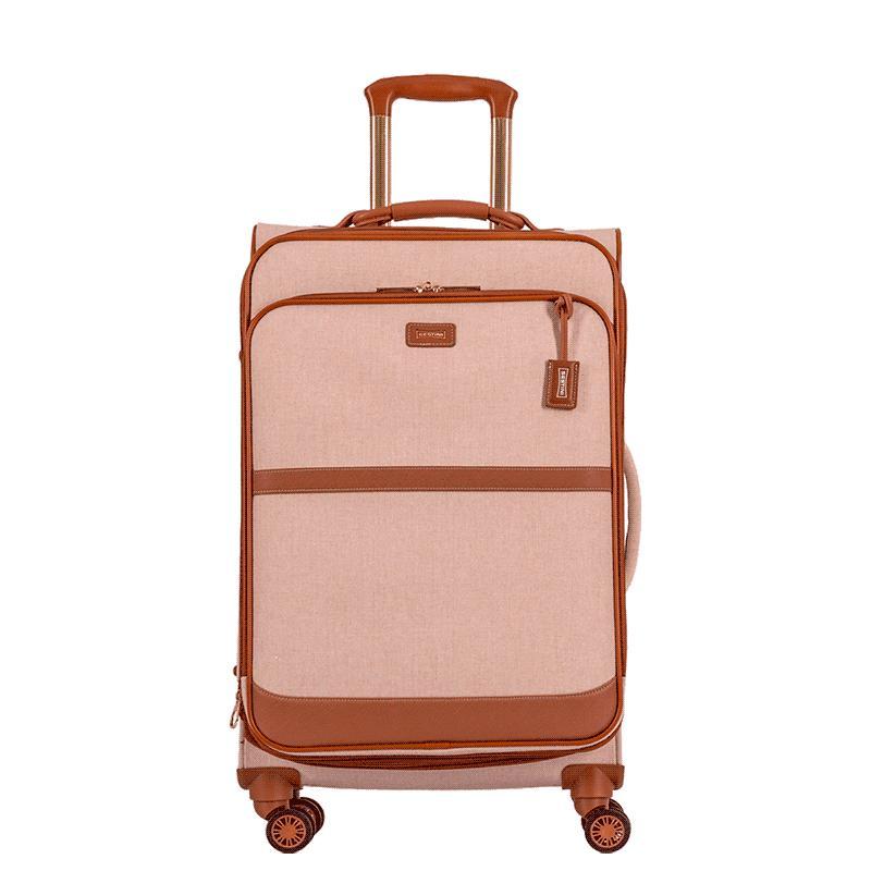 Mala de Viagem Média com Rodas 360° Royale - Bege em Oferta na Shopee