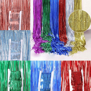 Cortina Metalizada de Franja  para Decoração de Festa – Cor Holográfica em Oferta na Shopee