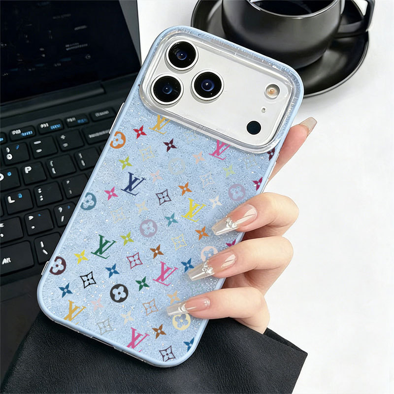 Caso Glitter Para Samsung A17 A07 A06 A15 A16 A14 A13 A12 A32 A56 A36 A55 A54 A23 S26 S25 Colorido Clássico Flores Antig