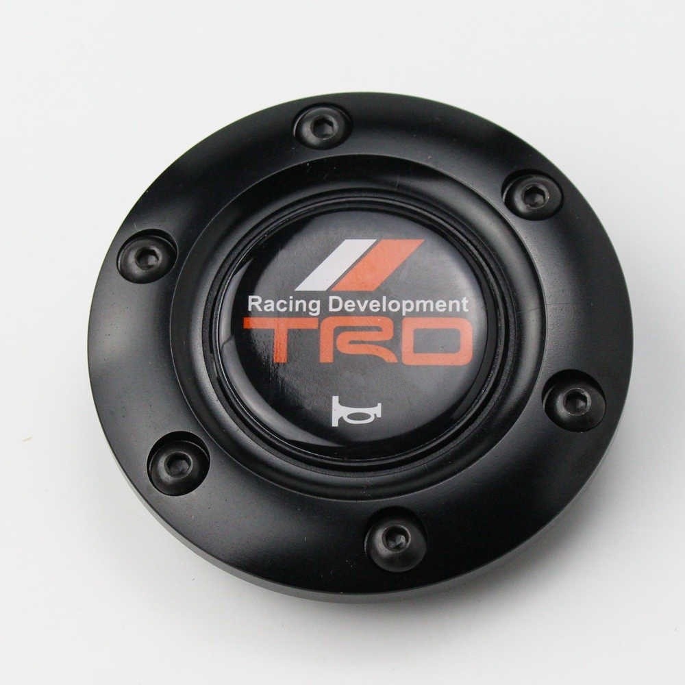 Botão de Buzina Automotivo Universal Preto TRD com  Alumínio