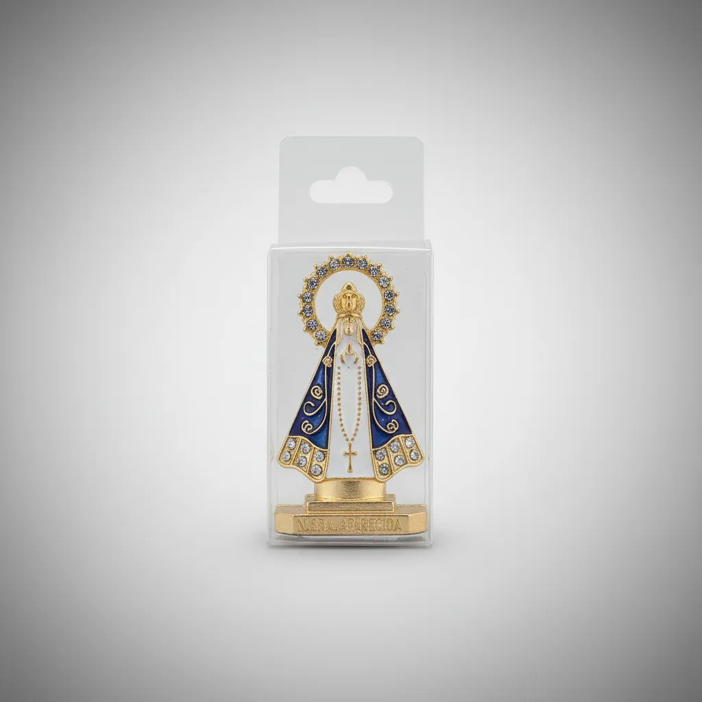 Nossa Senhora Aparecida Miniatura Dupla Face P/ Carro E Casa Auto Colante Pronta Entrega