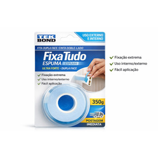 Fita Fixa Tudo Espuma ( DUPLA FACE TEKBOND ) 12mm x 1,5m - 350g em Oferta na Shopee