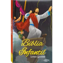 Biblia Infantil | Capa Preta Jesus | Letras Grandes