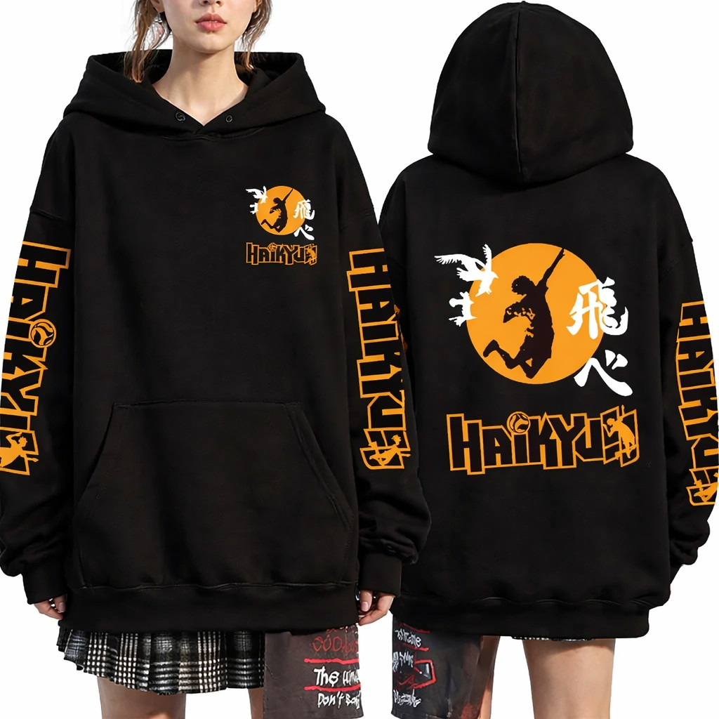 Blusa Moletom Canguru Frio Inverno Unissex Japão Anime Haikyuu Qualidade Premium