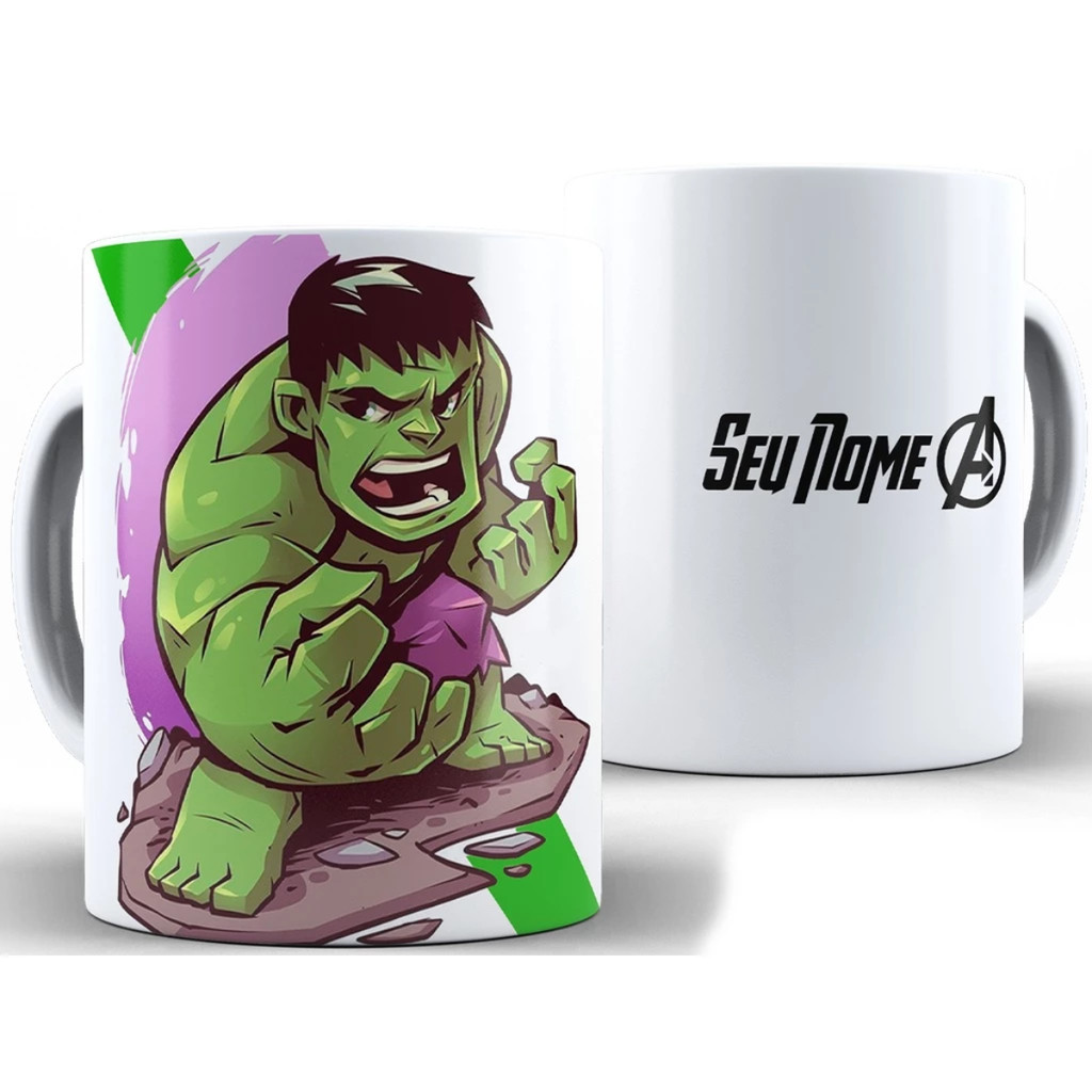 Caneca Hulk Personalizada com Nome Infantil