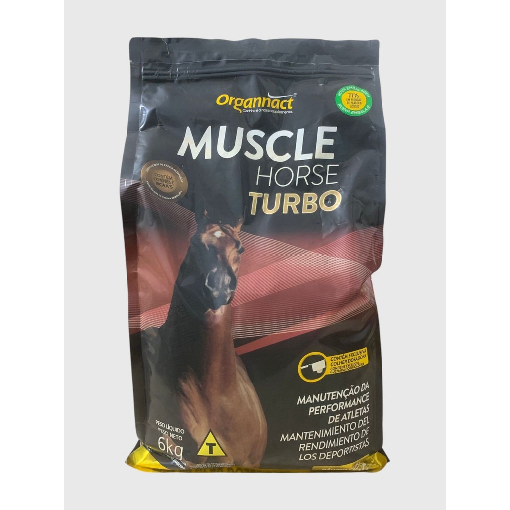 Muscle Horse Turbo 6kg Organnact Suplemento Equinos
