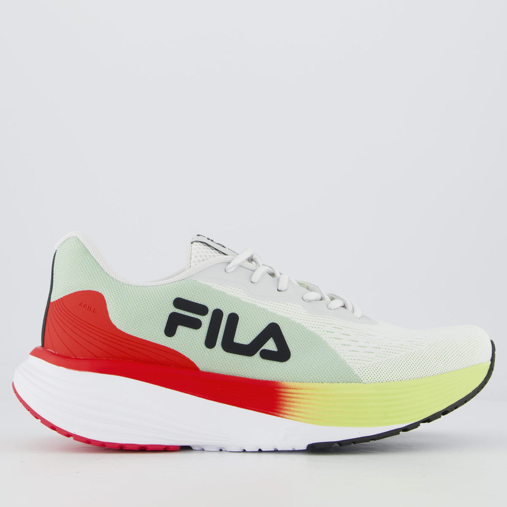 Tênis Fila Agile Branco e Vermelho em Oferta na Shopee