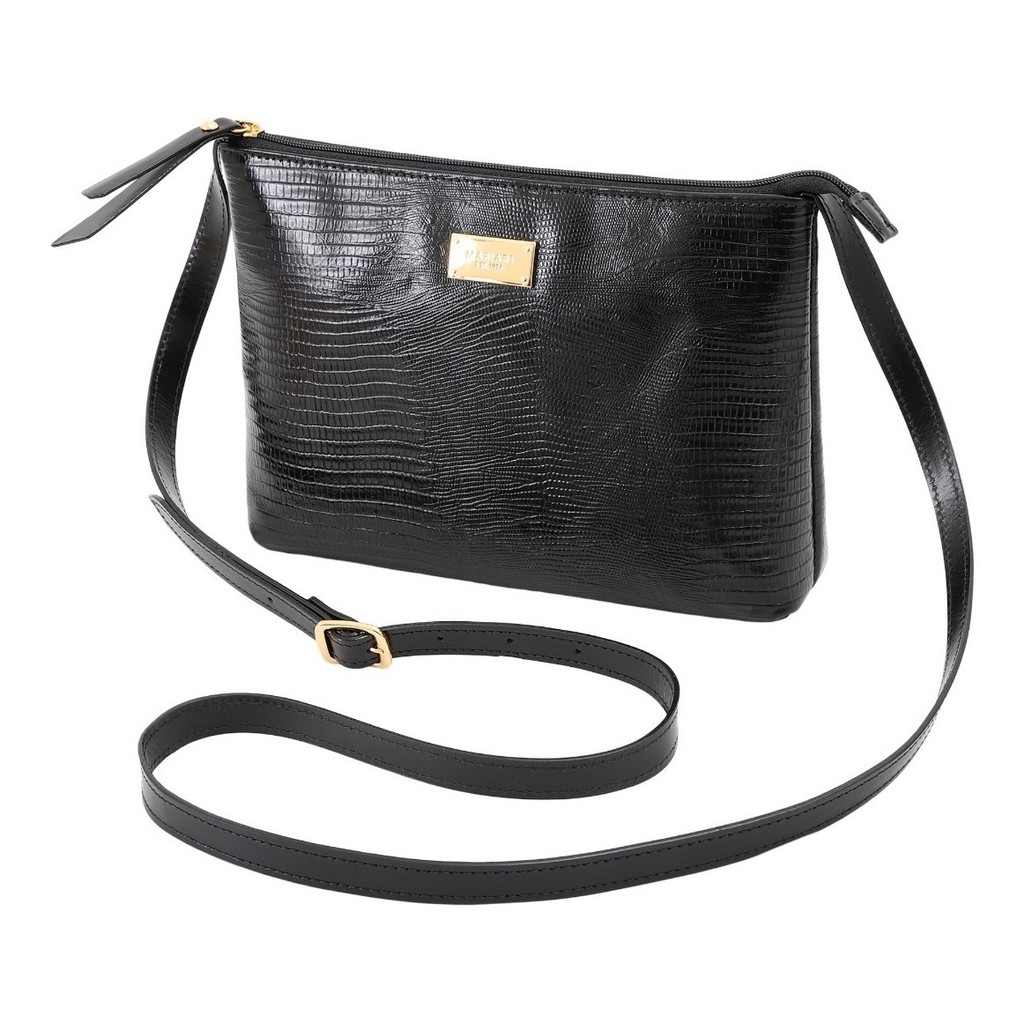 Bolsa Transversal Feminina Couro Legítimo Zíper Mariart 2190
