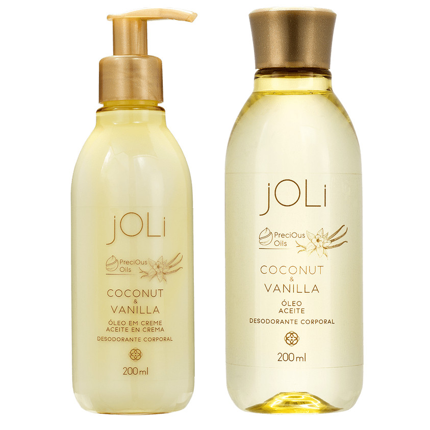 Kit Óleo em creme Joli Vanilla e Coco + Óleo Corporal Desodorante HINODE