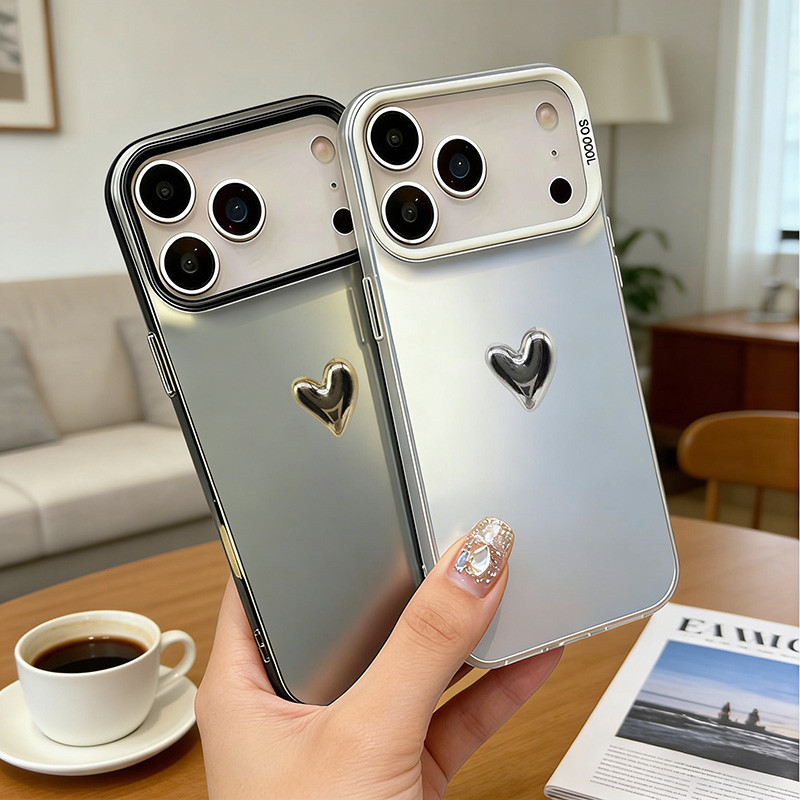 Suitable For Samsung S24 Plus S24 S23 FE S21 S22 S20 A56 A55 A54 A16 A15 A35 INS 3D Heart Symbol IMD Phone Case