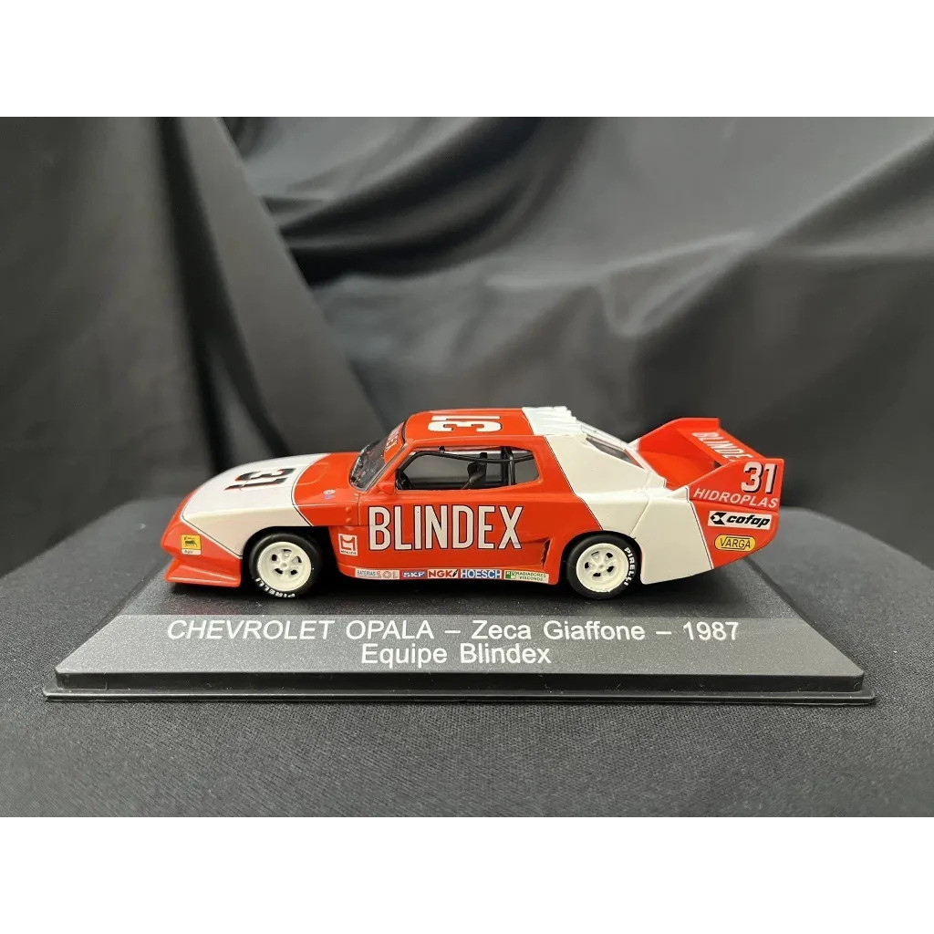 Miniatura Opala Zeca Giaffone 1987 - Equipe Blindex 1:43 Ixo Vermelho