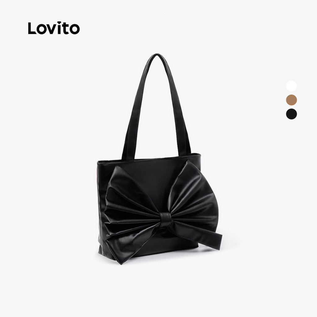 Lovito Bolsa Feminina Casual Com Laço No Ombro Grande Capacidade Para Dia a Dia LFA110014 em Oferta na Shopee