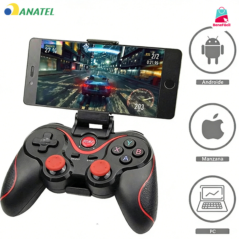 Controle Gamer Bluetooth Com Suporte Para Celular Tablet E Cabo USB Compatível Com Android Ipad em Oferta na Shopee