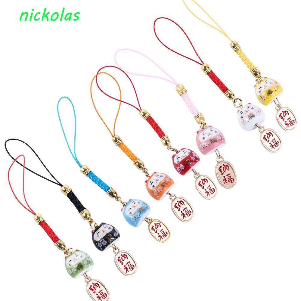 ZENAXORON Cordões De Telefone Charme Boa Sorte Chaveiro Bugigangas Bolsa Pingente DIY Cordão De Gato Da
