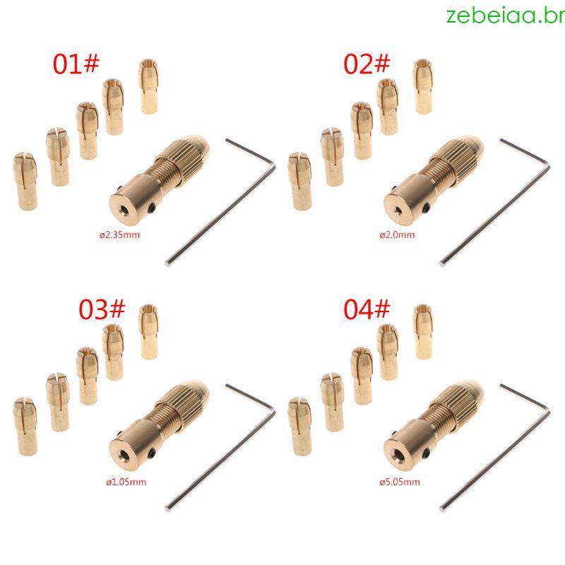 Zebeia 7 Peças Conjunto 2 2 35 4 05 5 05mm Eixo Do Motor Elétrico Mandril Braçadeira Fixação 0 5-3