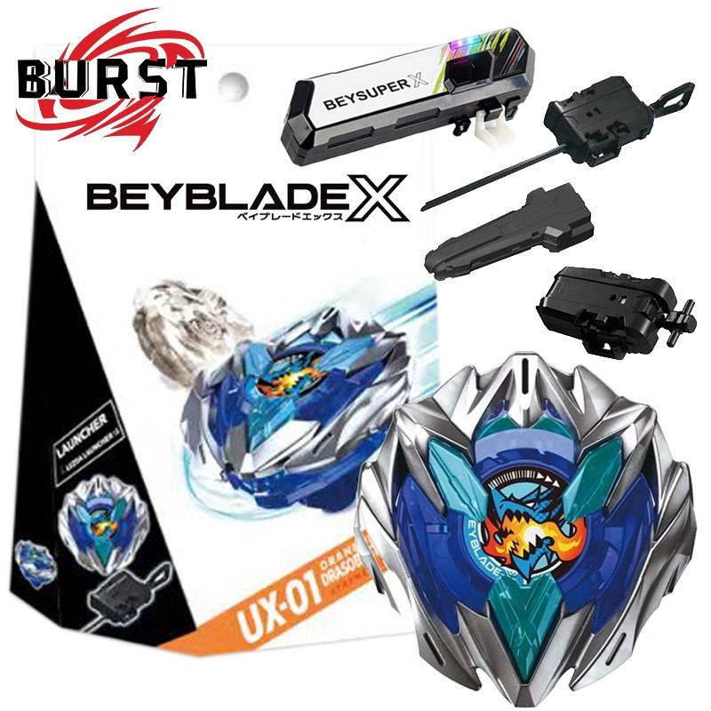 Bey Burst Gyro X UX-01 Dran Buster Xtreme com Conjunto de Empunhadura LED para Brinquedos de Burst Kid, Presente de Aniv