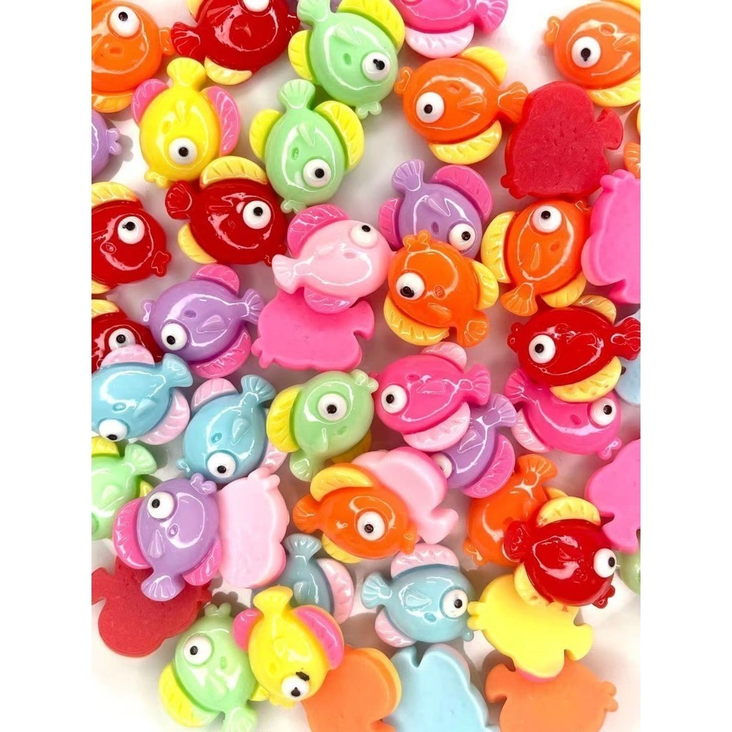 20pçs Peixe-palhaço De Cor Mista Resina P/Montar Bijuterias Adequado para vários acessórios de pulseira de moda