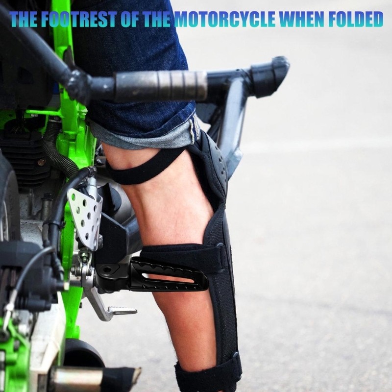 Estone 1 Par Apoio Para Os Pés Da Motocicleta Pedal Dobrável Substituição Alumínio