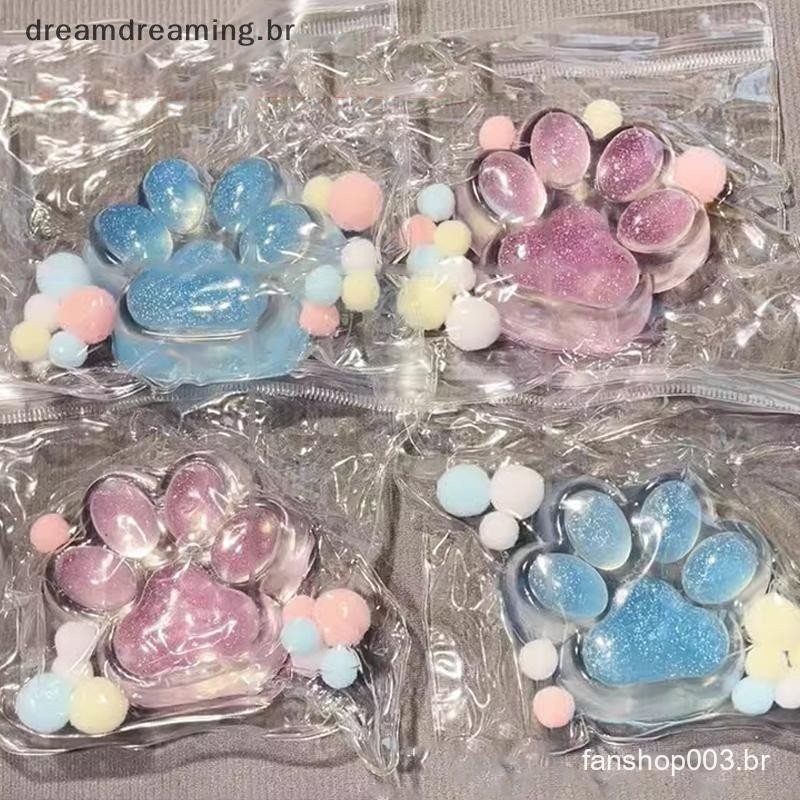 Brinquedo Jelly Glitter Mole Pata de Gato Alívio de Estresse Recuperação Deion Menta Novo Fidget Crianças Adultos GAY4