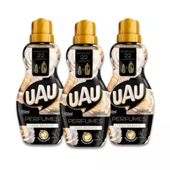 Kit 3un Amaciante Concentrado 450ml UAU Chá Branco