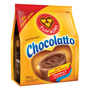 3 Corações Chocolatto Achocolatado em Pó