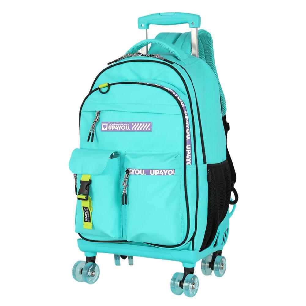 Mochila Rodinhas 19" UP4YOU 360° Turquesa Luxcel