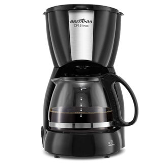 Cafeteira Britânia CP15 Vidro Preto com Inox em Oferta na Shopee