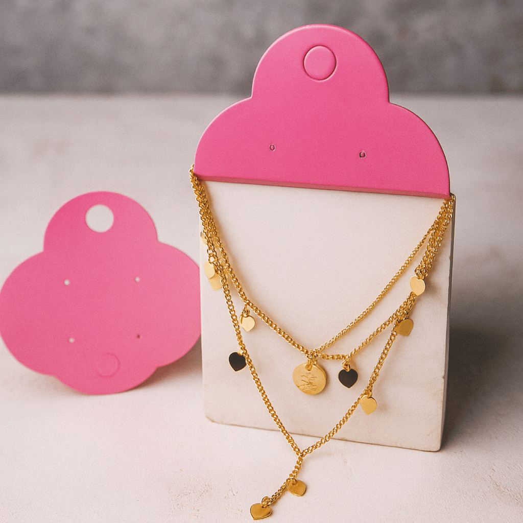 Tags para Joias Colar e Brincos Etiquetas de Brinco Cartela Bijoux Espessura Grossa 200 und.