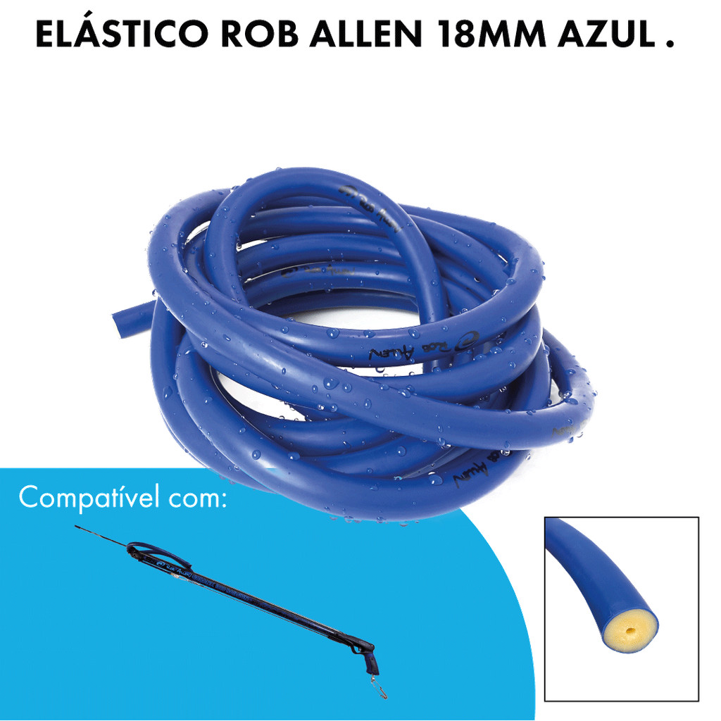 ELASTICO ROB ALLEN 18MM AZUL  (VALOR A CADA 10CM)