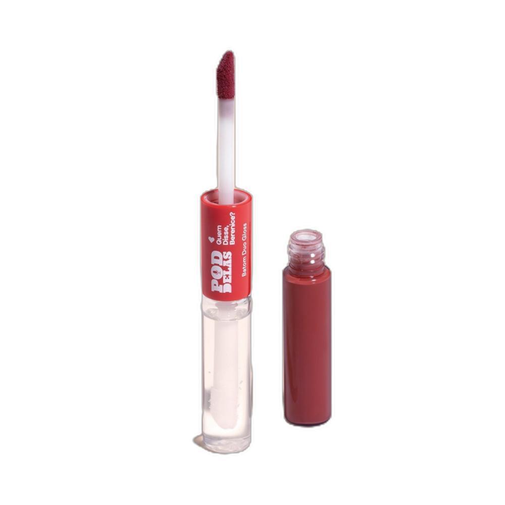 Batom Duo Gloss Vermelho se Inscreve 8ml Quem Disse, Berenice?