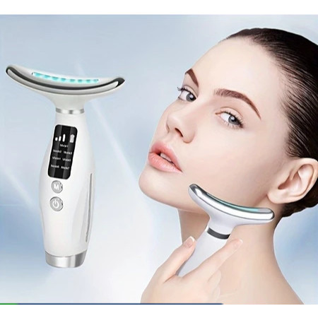 Massageador De Pele Firmeza Pescoço Led de 7 Modos Massageador Portátil Beleza para Rosto e Pescoço em Oferta na Shopee