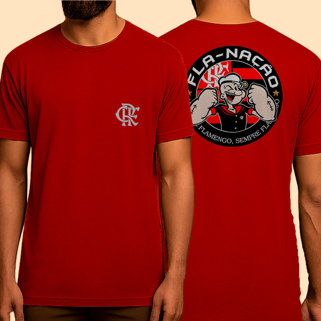 Camiseta Futebol Flamenguistas Estilosa Algodão P AO GG de Time