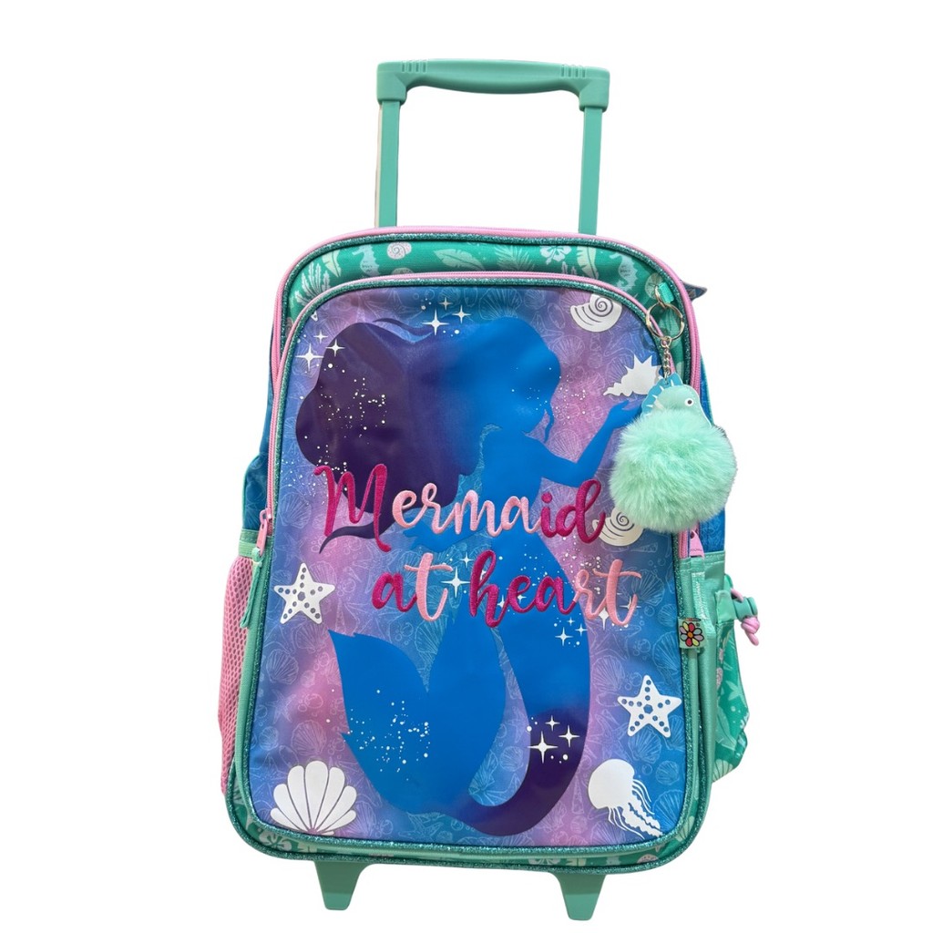 Mochila Escolar Chenson De Rodinhas Infantil Sereia