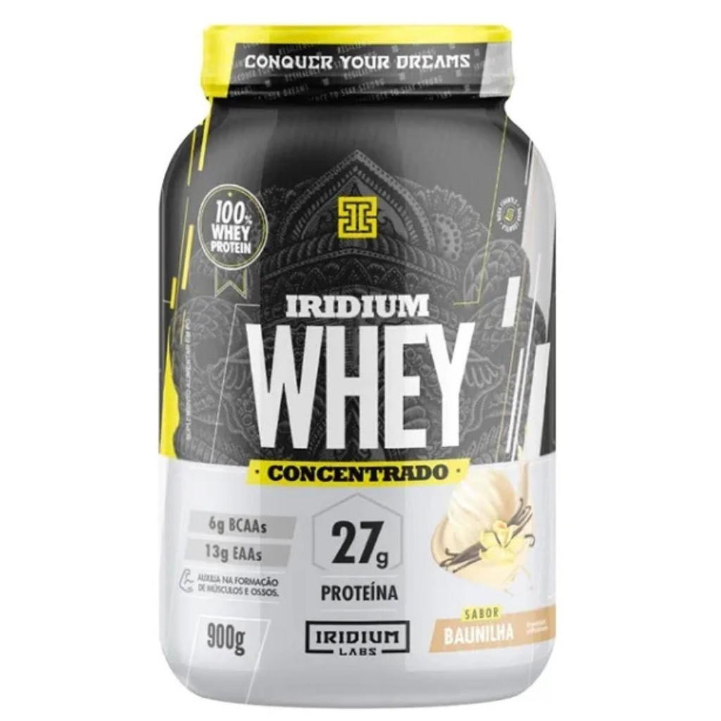 Whey Protein Concentrado Sabor Baunilha Pote De 900g Iridim Labs