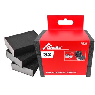 Jogo de Esponjas Lixa Abrasivas Com 3 Peças (746211) - Onsite em Oferta na Shopee