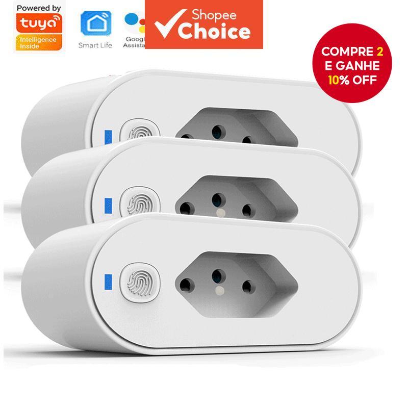 Para tuya wifi Tomada Inteligente Brasil plug-16a Medição De Energia Controle Remoto De Voz